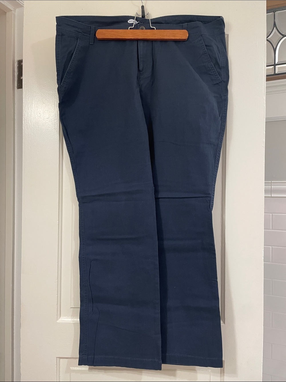 Old Navy Navy Blue Women's Casual Chino Trousers